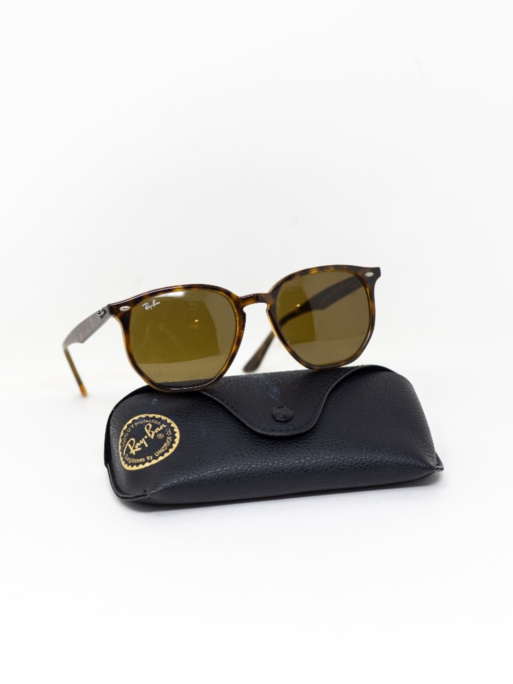 Ray Ban RB4306 Tortoise Shell Frames Brown Lenses Irregular Round Sunglasses